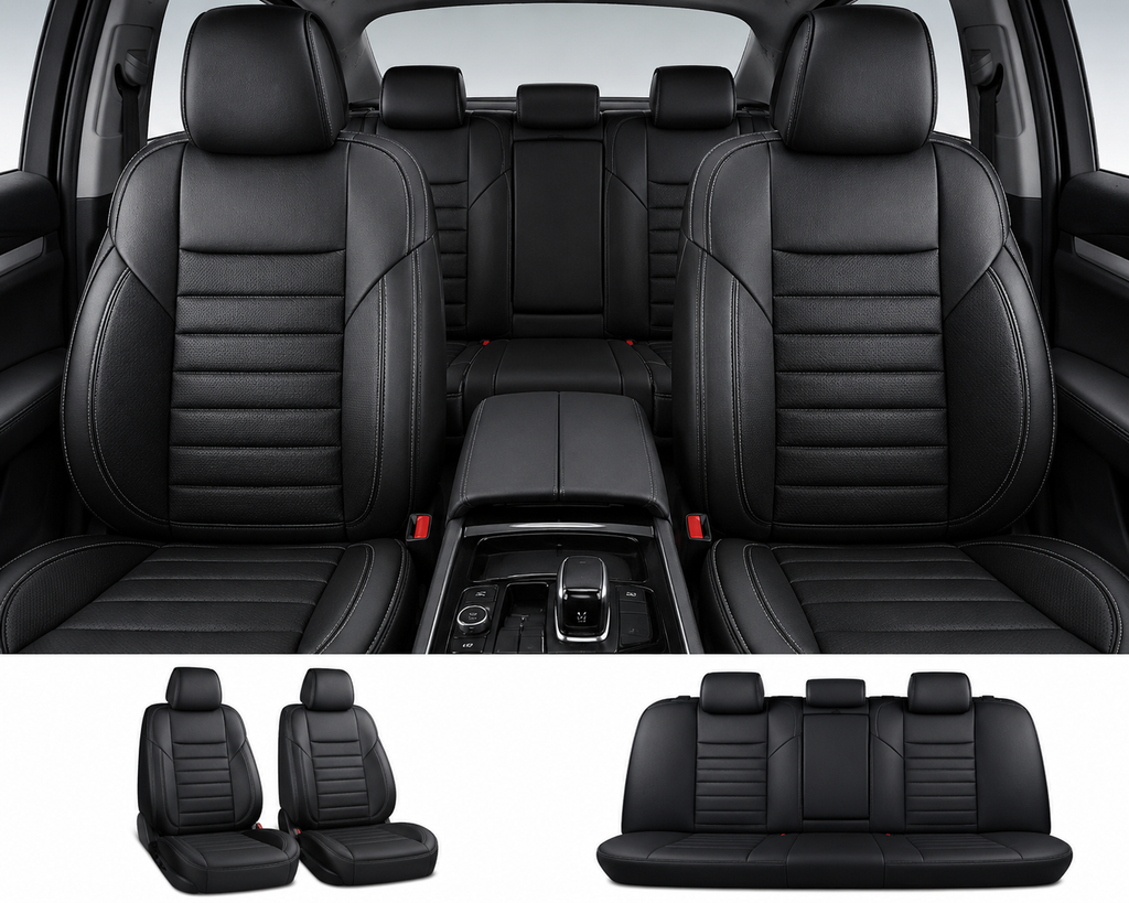 Premium German Leather Seat Cover for 5-Seater Cars | Luxury Comfort & Protection in Qatar