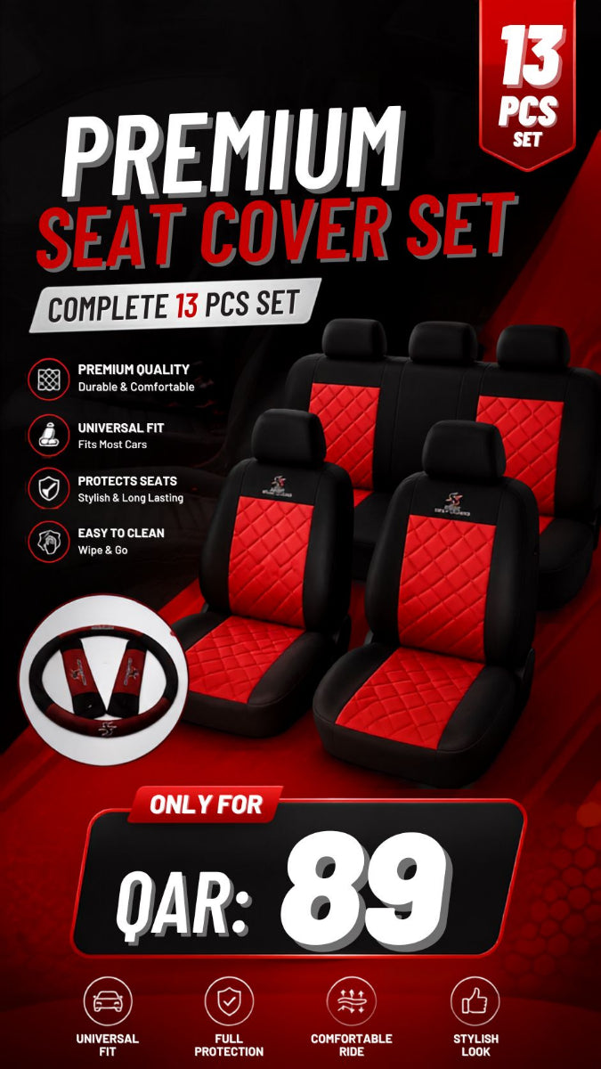 Premium 13 PCS Universal Car Seat Cover Set – QAR 89