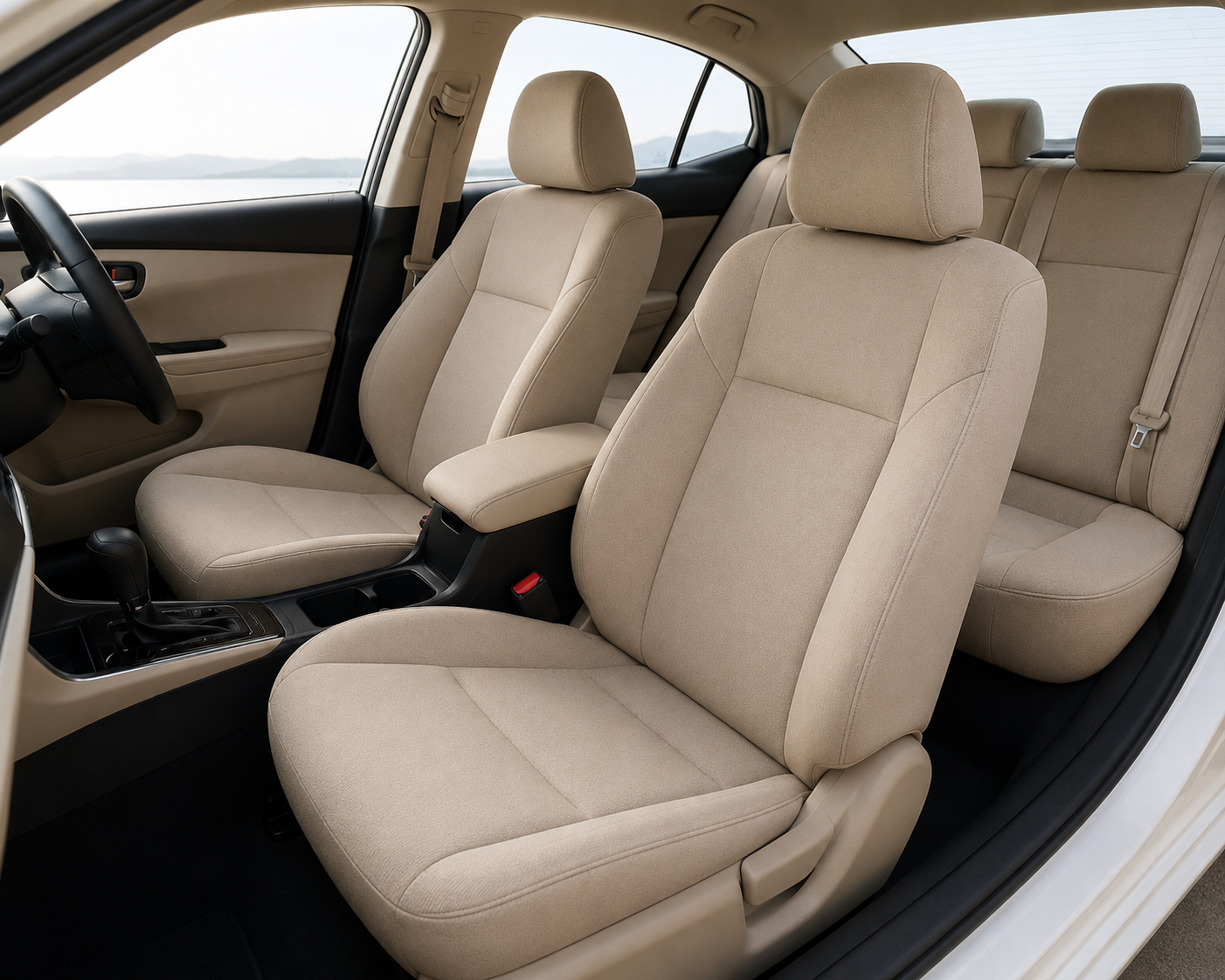 5-Seater Cloth Seat Cover with Stitching