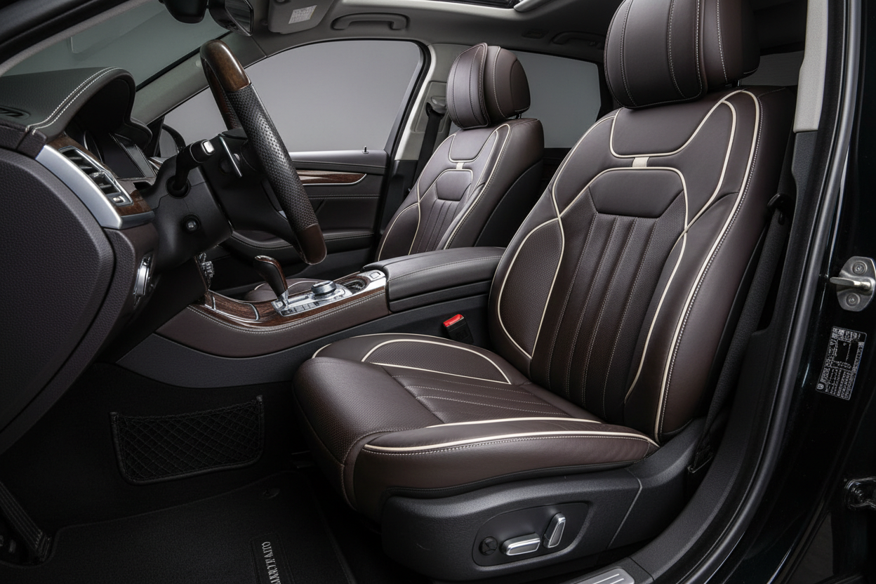 Custom Leather Seat Covers with FREE Interior & Floor Cleaning